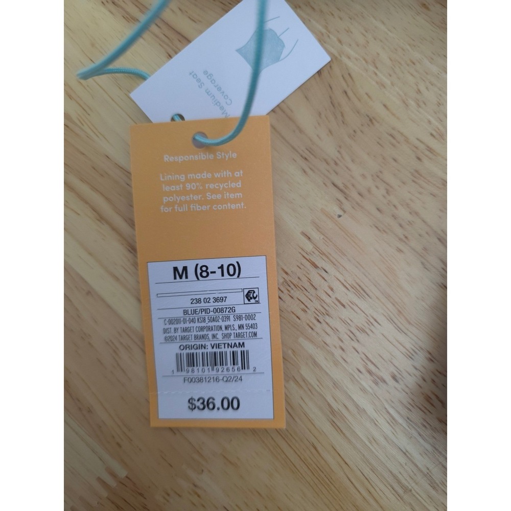 One Piece Swimsuit Women's Medium Blue Strappy Back NWT - Picture 4 of 7